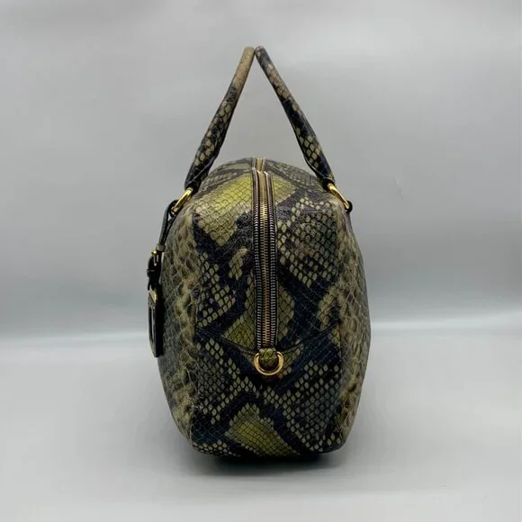 Prada Cervo Lux Printed Snakeskin Leather Tote - Picture 4 of 14